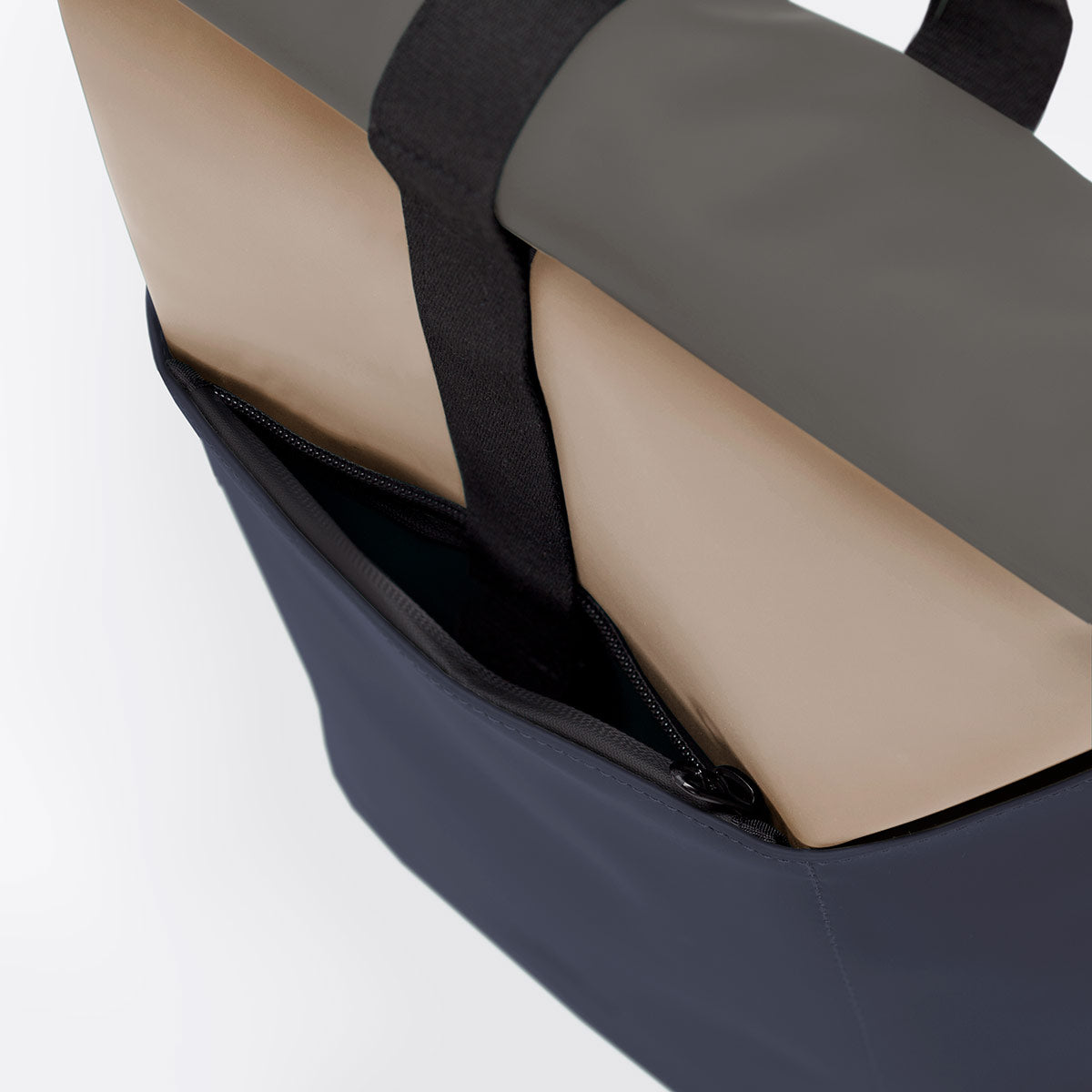 Hajo Roll-Top Backpack - Nude - Dark Navy / Medium