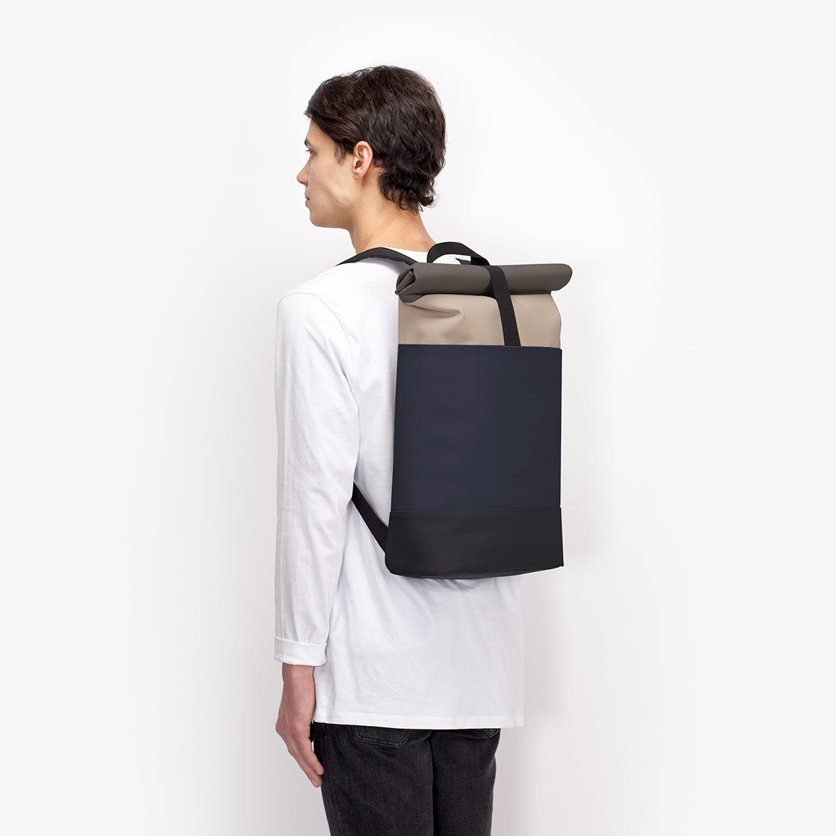 Hajo Roll-Top Backpack - Nude Dark Navy / Medium