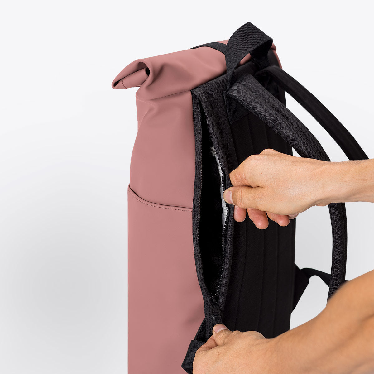 Hajo Roll-Top Backpack - Dark Rose / Mini