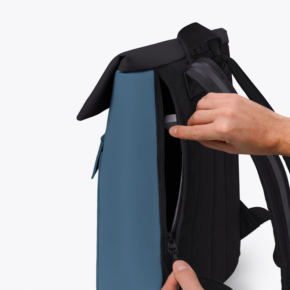 Jannik Roll-Top Backpack - Petrol - Black / Mini