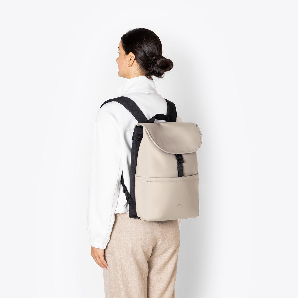 Mion Flap-Top Backpack - Light Sand