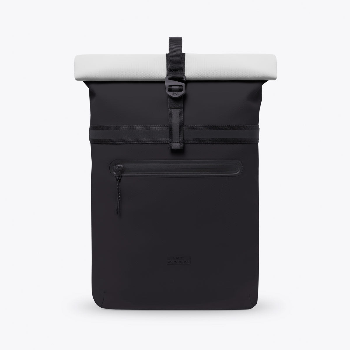 Niklas Roll-Top Backpack - Black - Light Grey