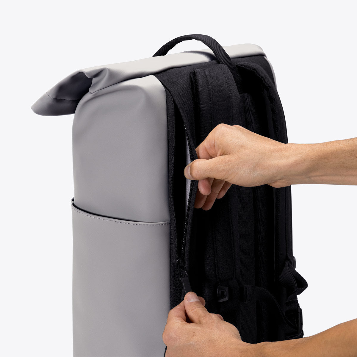 Yuto Roll-Top Backpack - Glacier Grey
